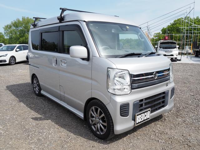 エブリイワゴン ＪＰターボ　１年保証　ハイルーフ　車検令和９年５月　４ＷＤ　ターボ　ローダウン　レーダーブレーキサポート　ルーフキャリア　プッシュスタート　シートヒーター（3枚目）