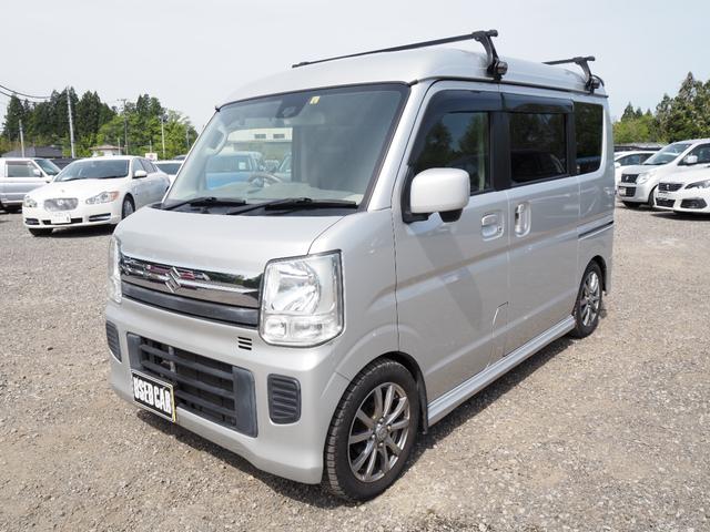 エブリイワゴン ＪＰターボ　１年保証　ハイルーフ　車検令和９年５月　４ＷＤ　ターボ　ローダウン　レーダーブレーキサポート　ルーフキャリア　プッシュスタート　シートヒーター（9枚目）