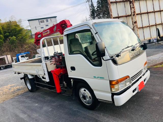 エルフトラック ロング 平ボディー ロングワイド 4WD 最大積載量2000kg ユニッククレーン ラジコン付き アウトリガー 5速マニュアル エンジン4HG1 エアコン パワステ パワーウィンドウ 坂道発進補助装置付き(7枚目)