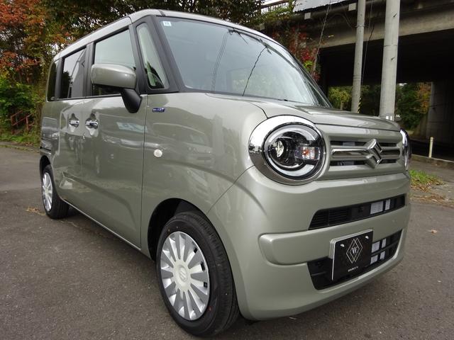 ワゴンＲスマイル ハイブリッドＳリミテッド　４ＷＤ　届出済未使用車　全方位モニター付９型メモリーナビ　　スマホ連携　Ｂｌｕｅｔｏｏｔｈ　両側パワスラ　純正１４インチ　前席シートヒーター　プッシュスタート　スマートキー　スズキセーフティサポート（4枚目）