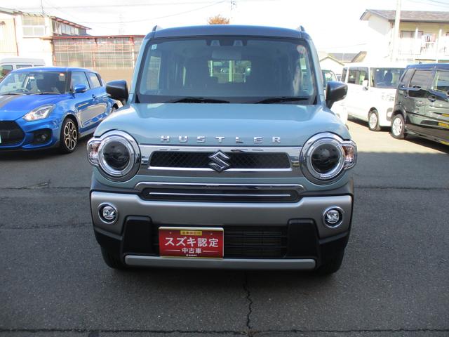 ハスラー Ｊスタイルターボ　４ＷＤ　ＣＶＴ　衝突被害軽減ブレーキ　ディスプレイオーディオ　バックカメラ　プッシュスタート　シートヒーター　オートエアコン　４ＷＤ　衝突被害軽減システム　アイドリングストップ　横滑り防止機能　衝突安全ボディ　盗難防止システム（2枚目）