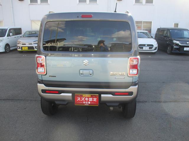 ハスラー Ｊスタイルターボ　４ＷＤ　ＣＶＴ　衝突被害軽減ブレーキ　ディスプレイオーディオ　バックカメラ　プッシュスタート　シートヒーター　オートエアコン　４ＷＤ　衝突被害軽減システム　アイドリングストップ　横滑り防止機能　衝突安全ボディ　盗難防止システム（6枚目）