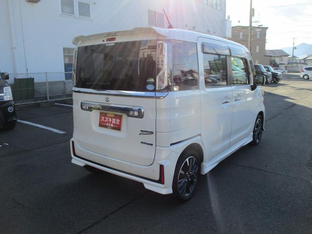 スペーシアカスタム カスタム　ＨＹＢＲＩＤ　ＸＳ　４ＷＤ　衝突被害軽減ブレーキ　ナビ　スライドドア　プッシュスタート　シートヒーター　オートエアコン　４ＷＤ　衝突被害軽減システム　アイドリングストップ　横滑り防止機能　衝突安全ボディ　盗難防止システム（5枚目）