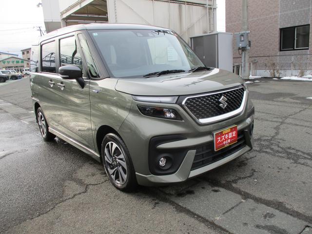 ソリオバンディット バンディット　ＨＹＢＲＩＤ　ＭＶ　２型　４ＷＤ　ＣＶＴ　オートライト　スライドドア　プッシュスタート　シートヒーター　オートエアコン　スズキセーフティーサポート　４ＷＤ　衝突被害軽減システム　アイドリングストップ　横滑り防止機能　衝突安全ボディ（3枚目）