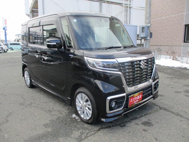 スペーシアカスタム カスタム HYBRID GS 2型 4WD CVT スライドドア プッシュスタート シートヒーター オートエアコン 衝突被害軽減システム アイドリングストップ 横滑り防止機能 衝突安全ボディ 盗難防止システム CDプレイヤー ETC(3枚目)