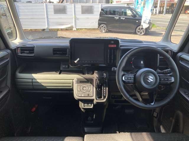 スペーシアギア ハイブリッドＸＺ　４ＷＤ　全方位モニタ付メモリーナビ（フルセグ／Ｂｌｕｅｔｏｏｔｈ）両側パワースライドドア　スマートキー　アダプティブクルーズコントロール　車線逸脱警報　衝突軽減ブレーキ　ハンドルヒーター純正アルミ（9枚目）