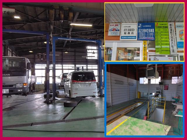 カーセブン青森黒石店より車で５分の位置に、指定整備工場を完備しております。