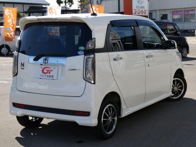 Ｎ－ＷＧＮカスタム Ｇ・ターボパッケージ　４ＷＤ　軽自動車　衝突被害軽減ブレーキ　フルエアロ　純正ＳＤナビ　ＤＶＤ／ＣＤ　フルセグＴＶ　Ｂｌｕｅｔｏｏｔｈ　バックカメラ　スマートキー　ＥＴＣ　クルーズコントロール　ＨＩＤ　フォグランプ　横滑り防止装置（2枚目）