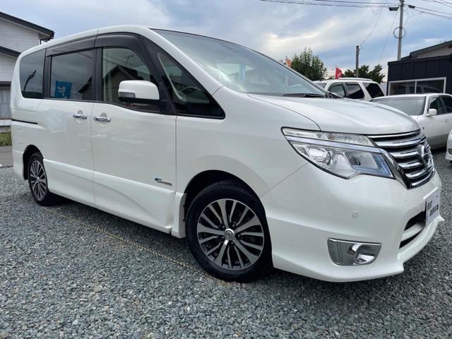 セレナ ハイウェイスターＳ－ＨＶアドバンスドセーフティパック　衝突被害軽減ブレーキ　車線逸脱警報　クルーズコントロール　アイドリングストップ　横滑り防止装置　障害物センサー　全周囲カメラ　両側電動スライドドア　ＳＤナビ　Ｂｌｕｅｔｏｏｔｈオーディオ　後席モニター（5枚目）