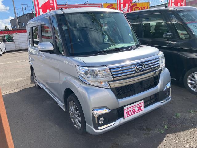 タント カスタムＸ　４ＷＤ　両側スライド・片側電動　オートライト　ＬＥＤヘッドランプ　スマートキー　アイドリングストップ　電動格納ミラー　シートヒーター　ベンチシート　ＣＶＴ　盗難防止システム　ＡＢＳ　ＥＳＣ　ＣＤ（13枚目）