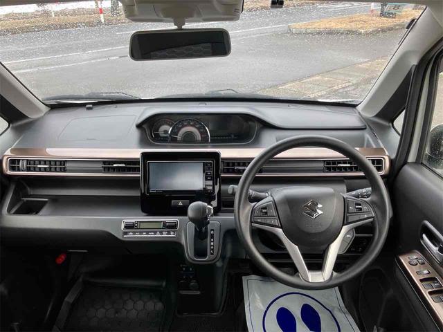 ワゴンＲカスタムＺ ハイブリッドＺＸ　４ＷＤ　ナビ　クリアランスソナー　オートクルーズコントロール　レーンアシスト　衝突被害軽減システム　ＬＥＤヘッドランプ　スマートキー　アイドリングストップ　電動格納ミラー　シートヒーター　ベンチシート（2枚目）