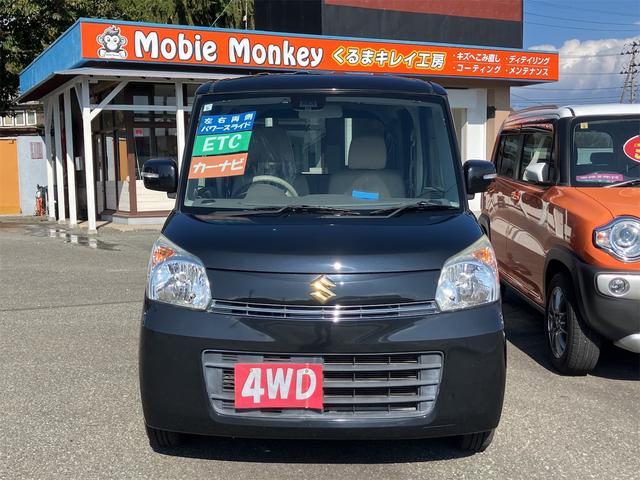 スペーシア T ETC 両側電動スライドドア ナビ TV 衝突被害軽減システム スマートキー アイドリングストップ シートヒーター ベンチシート CVT 盗難防止システム ABS ESC CD DVD再生 USB(12枚目)