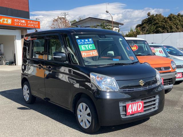 スペーシア T ETC 両側電動スライドドア ナビ TV 衝突被害軽減システム スマートキー アイドリングストップ シートヒーター ベンチシート CVT 盗難防止システム ABS ESC CD DVD再生 USB(13枚目)