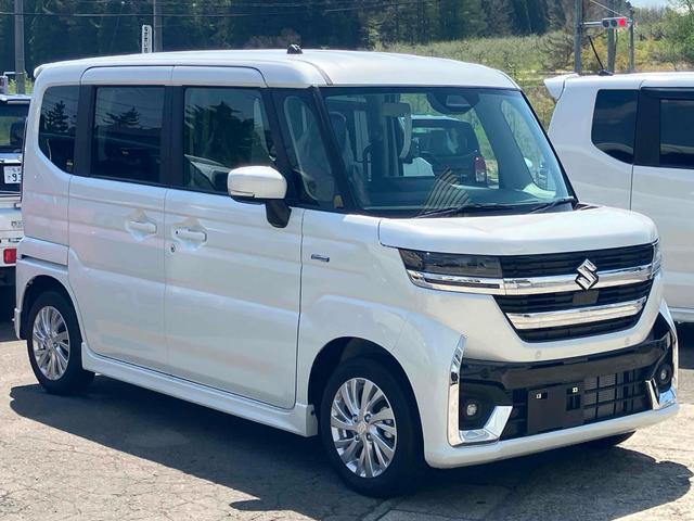 スペーシアカスタム ハイブリッドＧＳ　４ＷＤ　両側スライド・片側電動　クリアランスソナー　オートクルーズコントロール　レーンアシスト　オートライト　スマートキー　アイドリングストップ　電動格納ミラー　シートヒーター　ベンチシート　ＣＶＴ（13枚目）