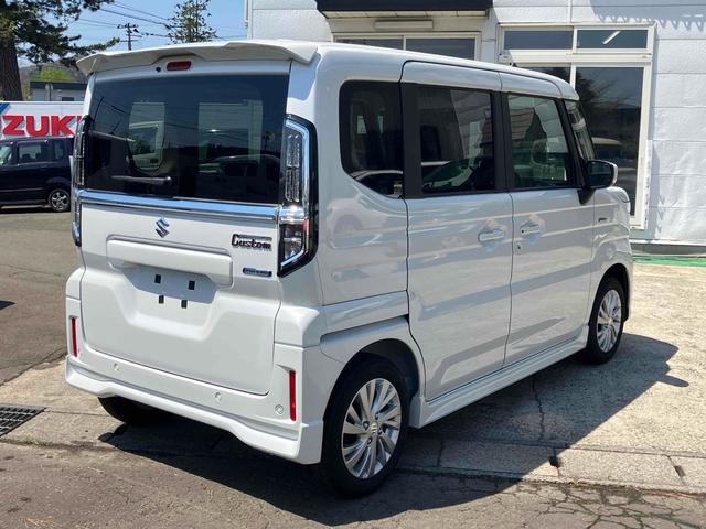 スペーシアカスタム ハイブリッドＧＳ　４ＷＤ　両側スライド・片側電動　クリアランスソナー　オートクルーズコントロール　レーンアシスト　オートライト　スマートキー　アイドリングストップ　電動格納ミラー　シートヒーター　ベンチシート　ＣＶＴ（14枚目）
