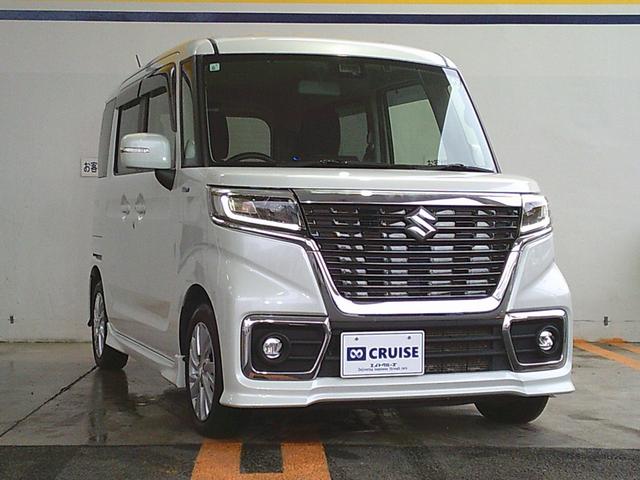 スペーシアカスタム ハイブリッドＧＳ　ＥＴＣ　バックカメラ　両側スライド・片側電動　ＴＶ　クリアランスソナー　レーンアシスト　衝突被害軽減システム　オートライト　ＬＥＤヘッドランプ　スマートキー　アイドリングストップ　電動格納ミラー（5枚目）