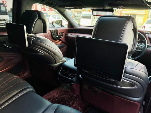 LS LS500h エグゼクティブ モデリスタエアロ マークレビンソン Dインナーミラー エアサス 純正20インチアルミ リアエンターテイメント パノラミックビューモニタークリムゾン&ブラックインテリア ナビ&TV(36枚目)