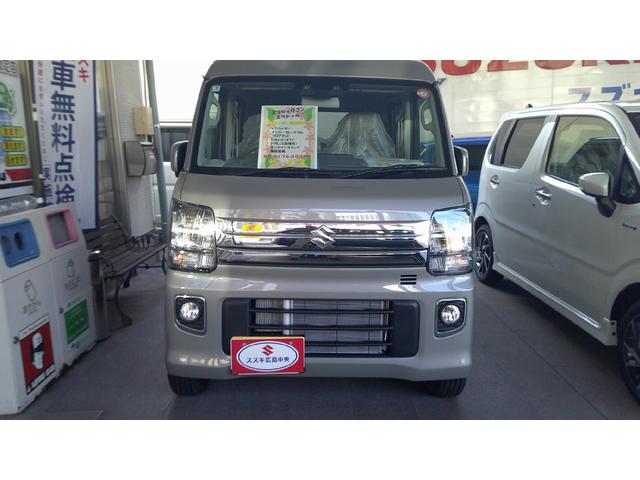 エブリイワゴン PZターボスペシャル バックアイカメラ付きディスプレイオーディオ・スマートフォン連携機能・Bluetooth対応・ハンズフリーマイク・届出済み未使用車・スマートキー・セーフティサポート・LEDヘッド・両側電動スライド(2枚目)