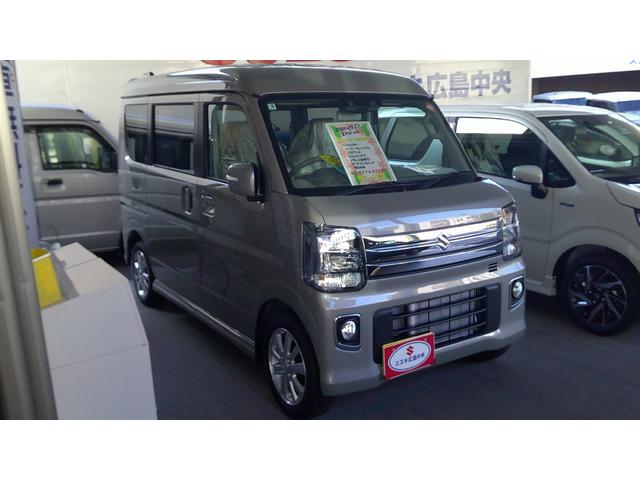 エブリイワゴン PZターボスペシャル バックアイカメラ付きディスプレイオーディオ・スマートフォン連携機能・Bluetooth対応・ハンズフリーマイク・届出済み未使用車・スマートキー・セーフティサポート・LEDヘッド・両側電動スライド(3枚目)