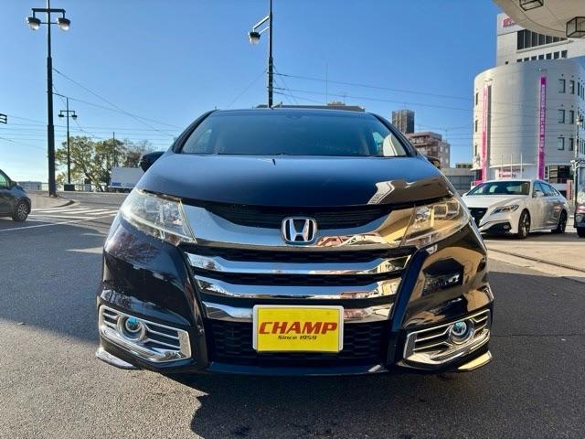 オデッセイハイブリッド ハイブリッドアブソルート・ホンダセンシング 禁煙車 純正8インチナビ バックカメラ フリップダウンモニター ETC ドライブレコーダー クルーズコントロール LEDヘッドライト 両側パワースライドドア(2枚目)