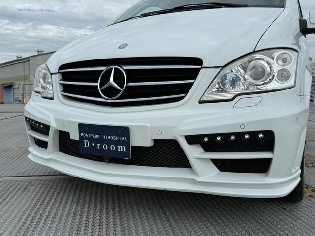 Vクラス V350 トレンド 3列シート WALDエアロカスタム 両側電動スライドドア 18インチアルミホイール シートヒーター ナビ TV フリップダウンモニター パワーアンプ Bluetooth ハーフレザーシート(6枚目)