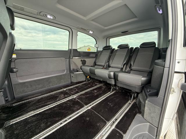 Vクラス V350 トレンド 3列シート WALDエアロカスタム 両側電動スライドドア 18インチアルミホイール シートヒーター ナビ TV フリップダウンモニター パワーアンプ Bluetooth ハーフレザーシート(57枚目)