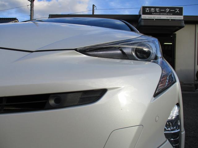 プリウス Aプレミアム サンルーフ モデリスタエアロ 社外18アルミ ローダウンサス 純正ワイドナビ フルセグ バックモニター ブルートゥース ビルトインETC ブラックレザー シートヒーター BSM HUD AC100V(7枚目)
