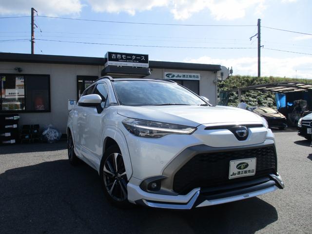 カローラクロス Z パノラマルーフ モデリスタエアロ モデリスタカラードフェンダー ハーフレザーシート HUD 社外18アルミ アルパイン9インチナビ フルセグ ブルートゥース DVD ドラレコ ビルトインETC2.0(2枚目)