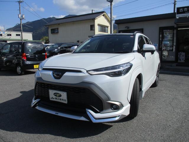 カローラクロス Z パノラマルーフ モデリスタエアロ モデリスタカラードフェンダー ハーフレザーシート HUD 社外18アルミ アルパイン9インチナビ フルセグ ブルートゥース DVD ドラレコ ビルトインETC2.0(4枚目)