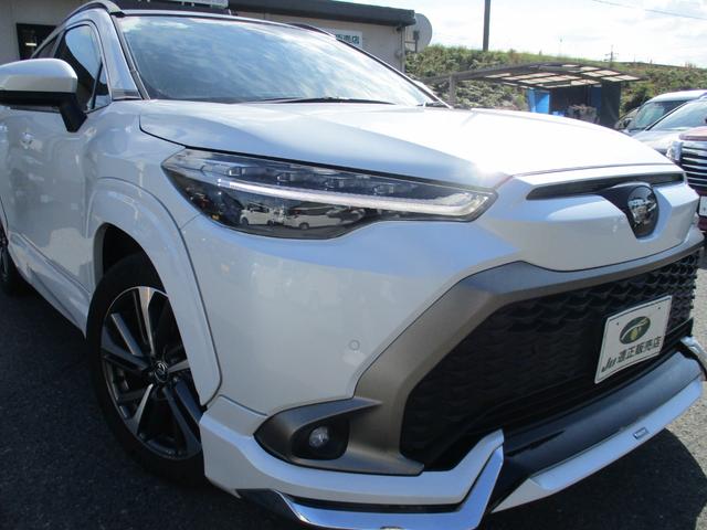 カローラクロス Z パノラマルーフ モデリスタエアロ モデリスタカラードフェンダー ハーフレザーシート HUD 社外18アルミ アルパイン9インチナビ フルセグ ブルートゥース DVD ドラレコ ビルトインETC2.0(5枚目)