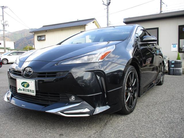プリウス Ｓツーリングセレクション・ブラックエディション　モデリスタエアロ　純正ワイドナビ　フルセグＴＶ　全方位カメラ　社外１８インチＡＷ　レーダークルーズコントロール　トヨタセーフティセンス　オートライト　ＬＥＤヘッドライト　オートマチックハイビーム（2枚目）