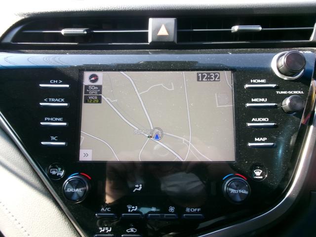 カムリ ＷＳ　純正１７ＡＷ　黒ハーフレザーシート　純正８インチＤＡ　Ｔコネナビ＆ＴＶ　前後ドラレコ　Ｂカメラ　ＥＴＣ２．０　パドルシフト　カラーＨＵＤ　クルコン　ＢＳＭ　ＬＤＡ　プリクラッシュ　サイドバイザー（10枚目）