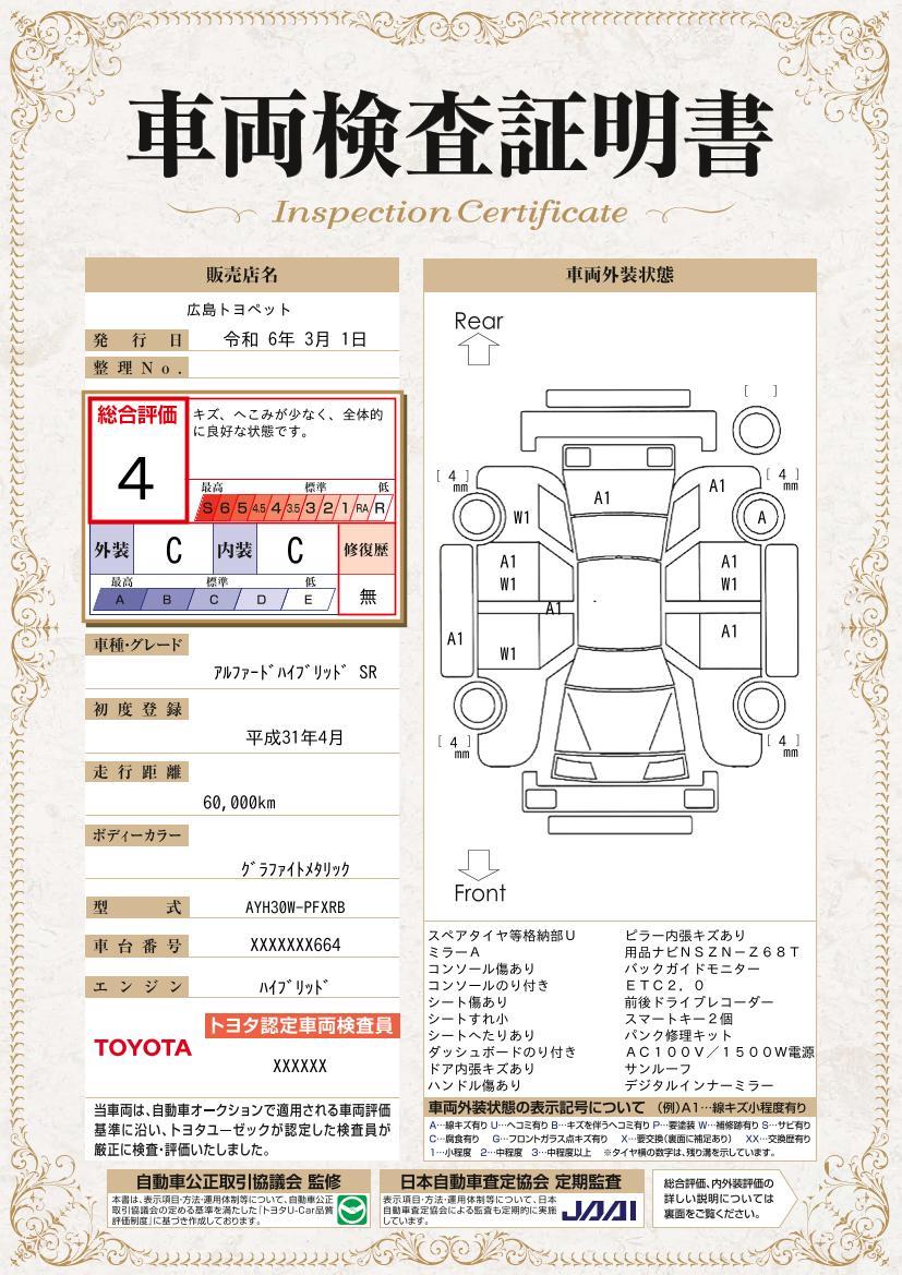 車両状態評価書