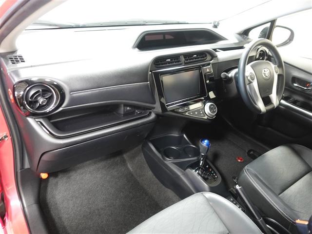 アクア Gブラックソフトレザーセレクション フルセグ メモリーナビ DVD再生 ミュージックプレイヤー接続可 バックカメラ 衝突被害軽減システム ETC ドラレコ LEDヘッドランプ ワンオーナー 記録簿(9枚目)