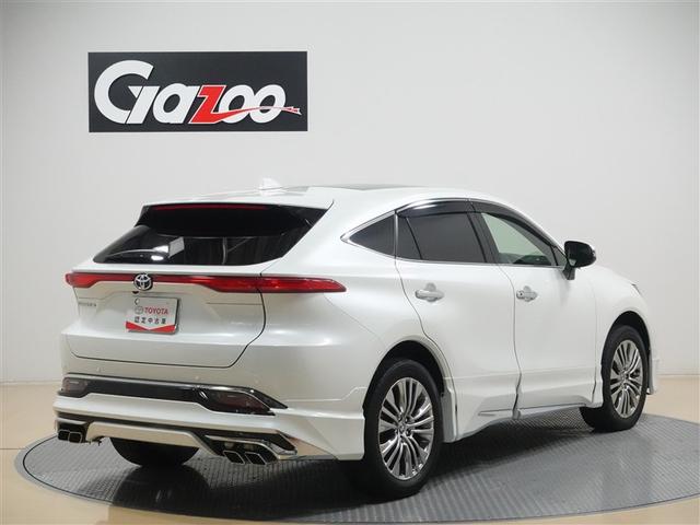 ハリアー Z レザーパッケージ 革シート サンルーフ フルセグ メモリーナビ ミュージックプレイヤー接続可 バックカメラ 衝突被害軽減システム ETC ドラレコ LEDヘッドランプ ワンオーナー フルエアロ 記録簿(4枚目)