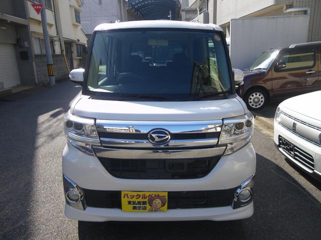 タント カスタムX SA Tベルチェーン スマートキー ETC 社外ナビ ドラレコ アイドリングストップ 両側電動スライドドア LEDライト オートライト ベンチシート 純正14アルミ GOO鑑定(2枚目)