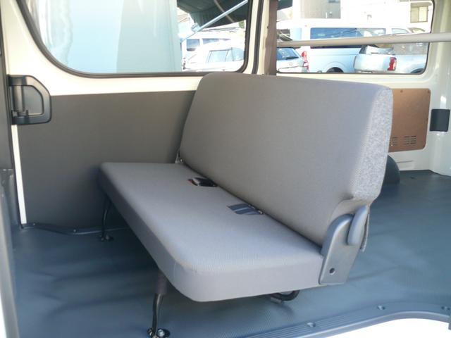 ハイエースバン ロングDX GLパッケージ 登録済未使用車 トヨタセイフティセンス LEDライト パノラミックビューモニター プライバシーレーンキープアシスト オートハイビーム クリアランスソナー プライバシーガラス 助手席エアバック 100V(34枚目)