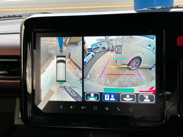 スペーシアカスタム ハイブリッドXSターボ 届出済未使用車 禁煙車 両側電動スライドドア 衝突被害軽減システム レーンアシスト ナビ 全周囲カメラ フルセグTV Bluetooth LEDヘッドライト コーナーセンサー AW15インチ(7枚目)