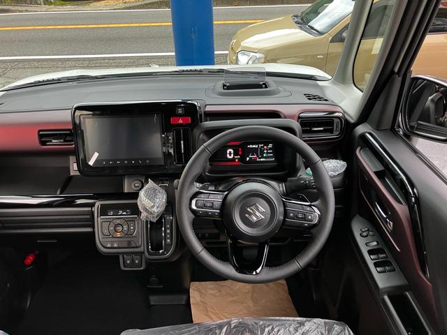 スペーシアカスタム ハイブリッドXSターボ 届出済未使用車 禁煙車 両側電動スライドドア 衝突被害軽減システム レーンアシスト ナビ 全周囲カメラ フルセグTV Bluetooth LEDヘッドライト コーナーセンサー AW15インチ(44枚目)