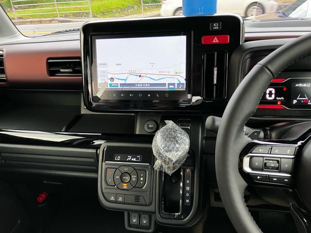 スペーシアカスタム ハイブリッドXSターボ 届出済未使用車 禁煙車 両側電動スライドドア 衝突被害軽減システム レーンアシスト ナビ 全周囲カメラ フルセグTV Bluetooth LEDヘッドライト コーナーセンサー AW15インチ(45枚目)