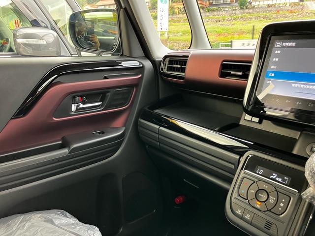 スペーシアカスタム ハイブリッドXSターボ 届出済未使用車 禁煙車 両側電動スライドドア 衝突被害軽減システム レーンアシスト ナビ 全周囲カメラ フルセグTV Bluetooth LEDヘッドライト コーナーセンサー AW15インチ(46枚目)