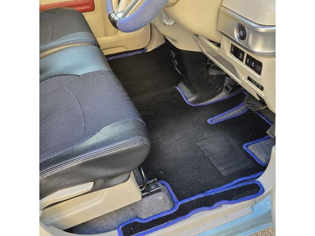 スペーシア ハイブリッドX 4WD MINI純正15インチアルミ ローダウン エンジンスターター クラッチオメッシュシートカバー ガラスフィルム貼り LEDヘッドライト&フォグ FJクラフトフロアマット 8インチナビ ETC(30枚目)