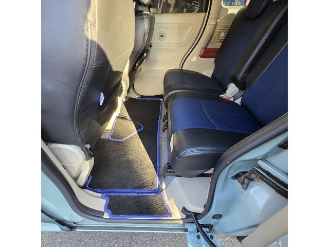 スペーシア ハイブリッドX 4WD MINI純正15インチアルミ ローダウン エンジンスターター クラッチオメッシュシートカバー ガラスフィルム貼り LEDヘッドライト&フォグ FJクラフトフロアマット 8インチナビ ETC(38枚目)