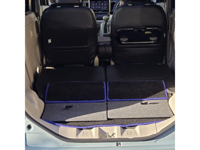 スペーシア ハイブリッドX 4WD MINI純正15インチアルミ ローダウン エンジンスターター クラッチオメッシュシートカバー ガラスフィルム貼り LEDヘッドライト&フォグ FJクラフトフロアマット 8インチナビ ETC(45枚目)