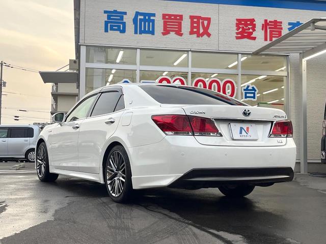 クラウンハイブリッド アスリートS SDナビ 全周囲カメラ 衝突被害軽減システム レーダークルーズ レザーシート シートヒーター パワーシート コーナーセンサー スマートキー HIDヘッド ビルトインETC 純正18インチアルミ(26枚目)