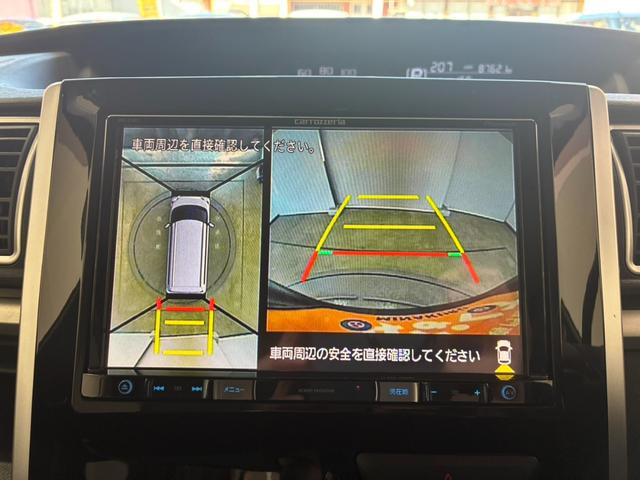 タント カスタムＸ　トップエディションリミテッドＳＡＩＩＩ　禁煙車　ＥＴＣ　全周囲カメラ　両側電動スライドドア　ナビ　ＴＶ　衝突被害軽減システム　オートマチックハイビーム　オートライト　ＬＥＤヘッドランプ　スマートキー　アイドリングストップ　電動格納ミラー（5枚目）