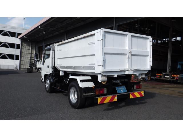 エルフトラック 3t 新明和製アームロール 4立米コンテナ付 予備検付(〜8年1月16日) マニュアル6速 ETC(9枚目)