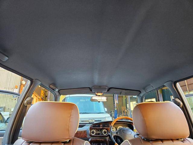 ミラジーノ ジーノターボ　色替グレー塗装済　ターボ　４ＷＤ　５速ミッション　タイミングベルト交換済　ブラウン革調シートカバー　ＣＤ　ＥＴＣ　ヘッドライトバイザー　ミニライトアルミ　フォグ　ウッドコンビハンドル　ウッド調パネル（28枚目）