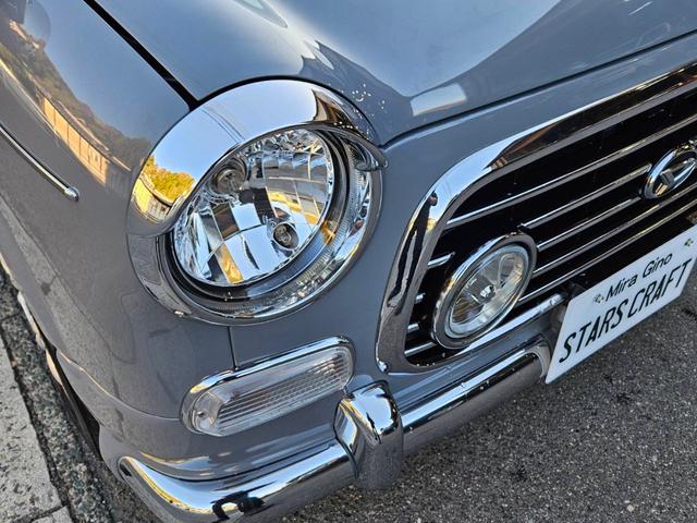 ミラジーノ ジーノターボ　色替グレー塗装済　ターボ　４ＷＤ　５速ミッション　タイミングベルト交換済　ブラウン革調シートカバー　ＣＤ　ＥＴＣ　ヘッドライトバイザー　ミニライトアルミ　フォグ　ウッドコンビハンドル　ウッド調パネル（30枚目）