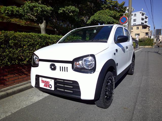 キャロル GL 評価点4.5 バックカメラ禁煙車衝突防止システム シートヒーター ナビ(KXM-E503W)フルセグ リフトアップ 15インチMLJエクストリームホイール TOYOブロックタイヤ ラプター塗装 ETC(6枚目)